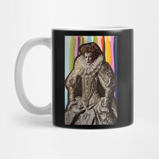 Queen of England Art Collage Mug